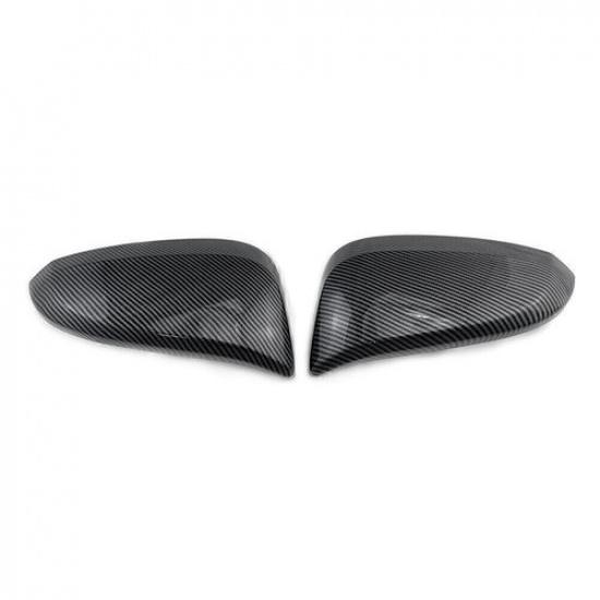 For Toyota Hilux Revo 2015- Carbon Fiber Look Side Door Mirror Cover Trim