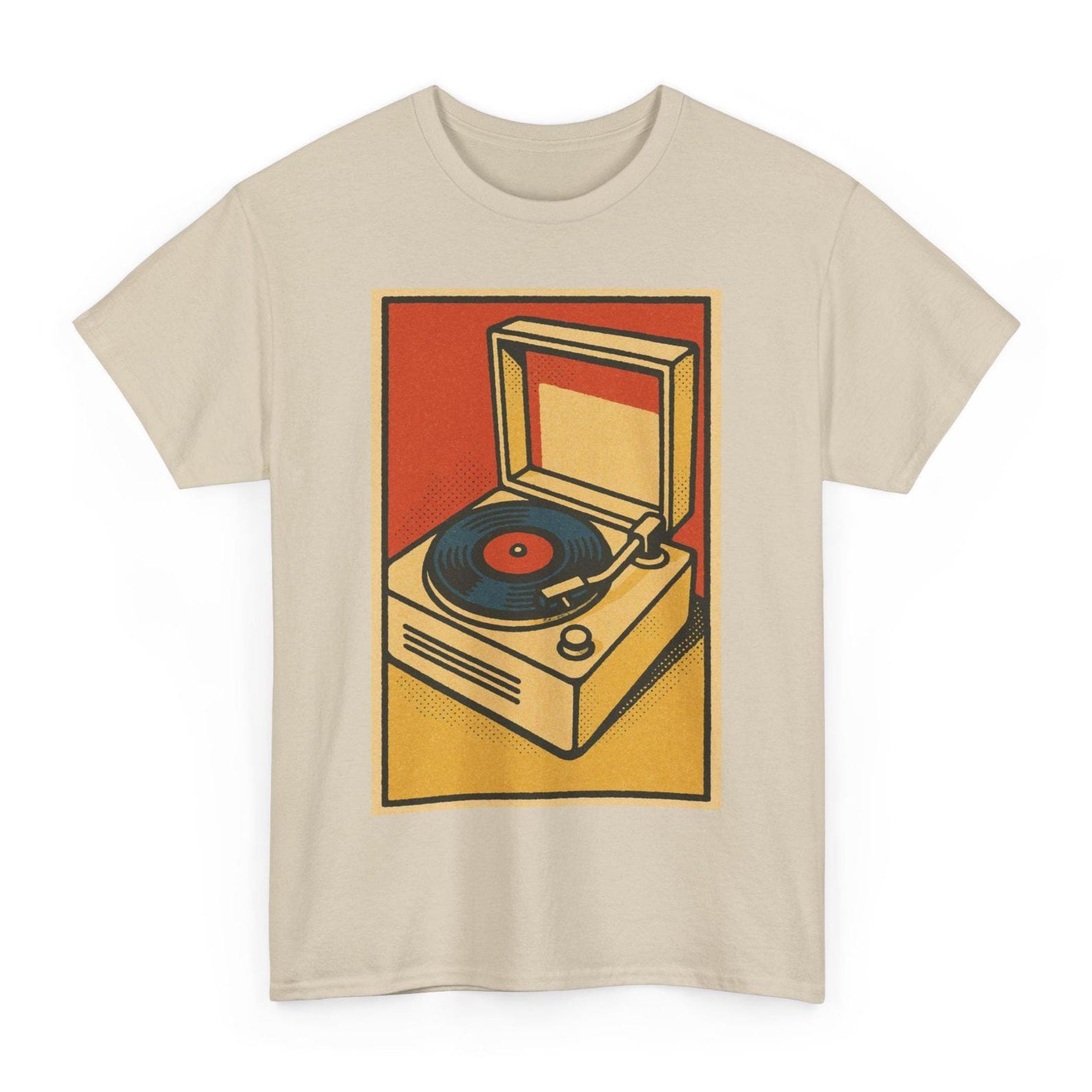 Retro Comic Turntable T-Shirt: DJ Music, Vinyl Culture L