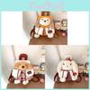 Plush Dog Pattern Mini Backpack With Flap Closure For Casual Day Out