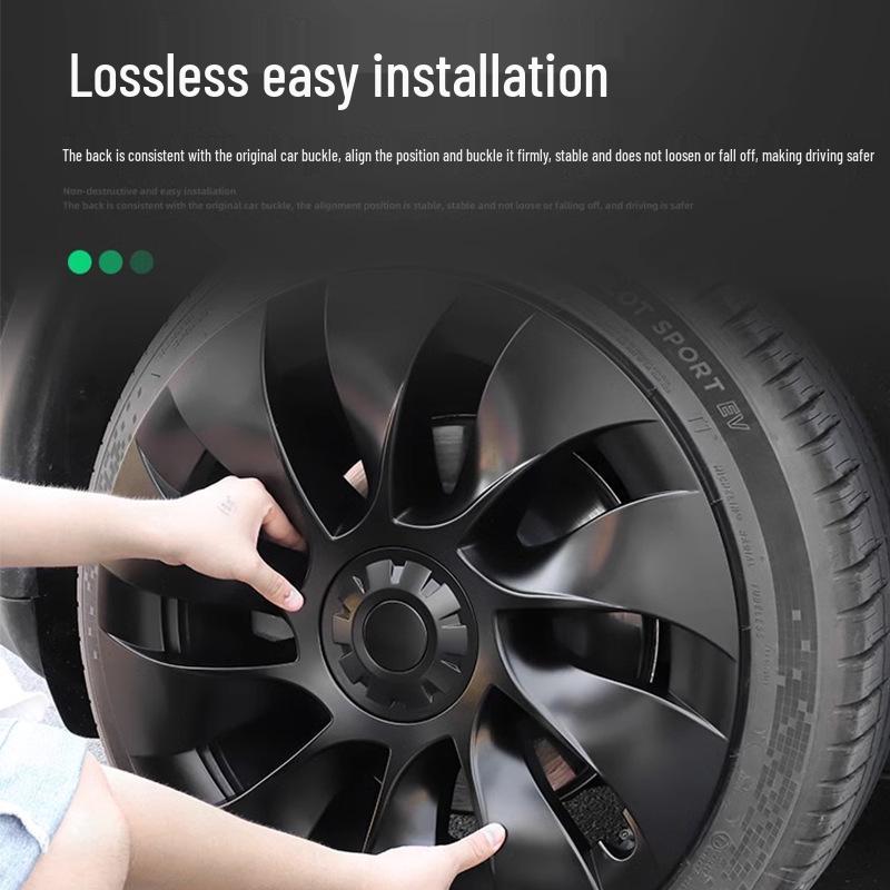 Tesla Model Y/3 19-Inch Hubcap Full-Coverage Tire Protection & Accessory.
