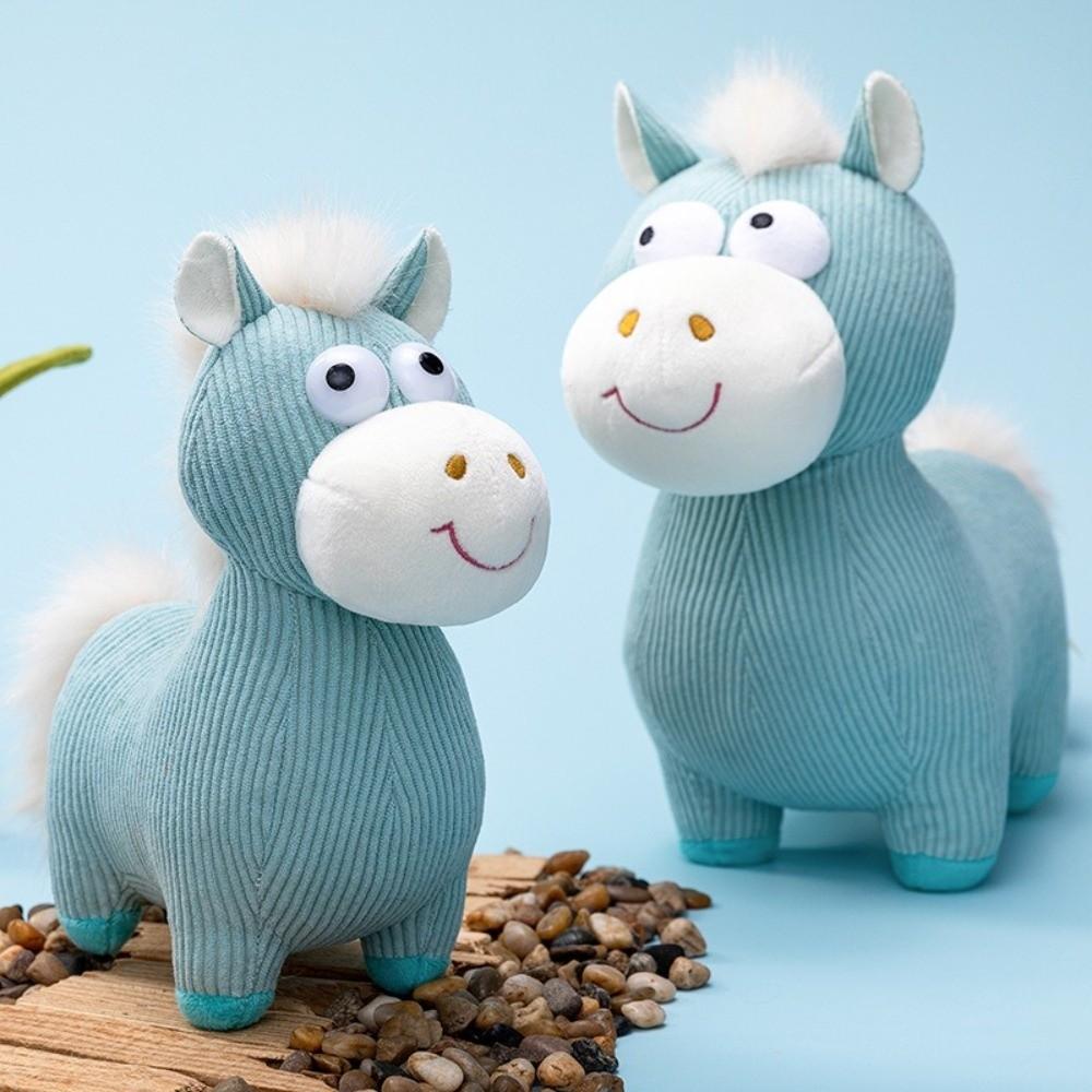 Soft Cartoon Horse Doll Mascot Dolls Horse Doll Ornament Zodiac Pony Figurine  Desktop Decoration