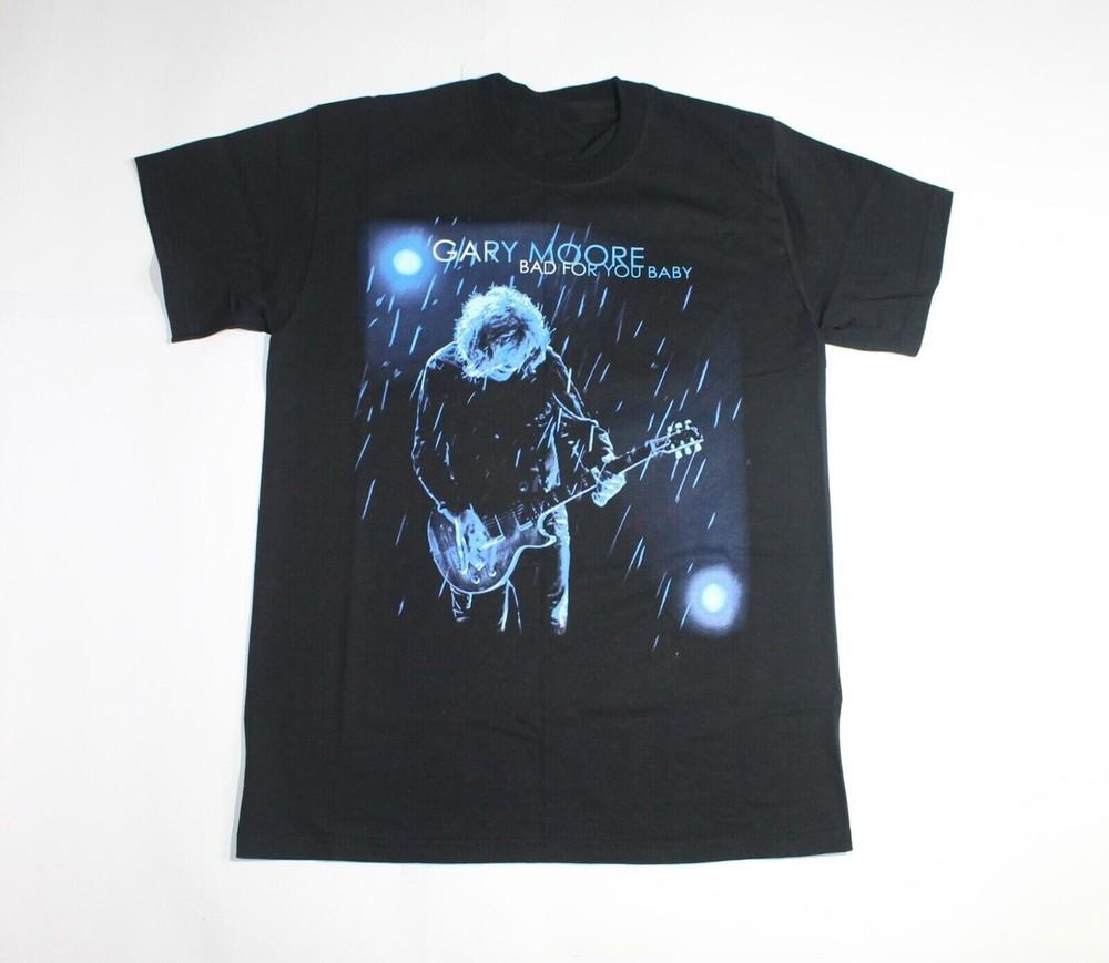 Gary Moore VTG Bad for You Baby Футболка с принтом тура 2009 года Черная Унисекс S-5XL 1H0136 Унисекс Футболка XXXL