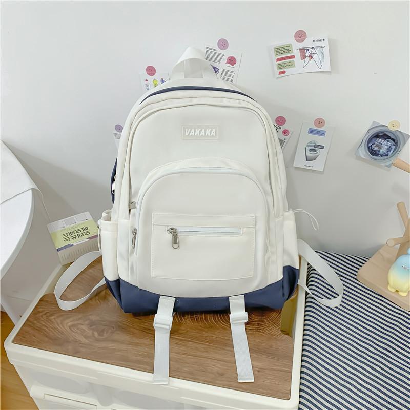 Schoolbag Simple School Bag Female Japanese ins College Student Versatile Travel Large Capacity Backpack Junior High School Student Backpack