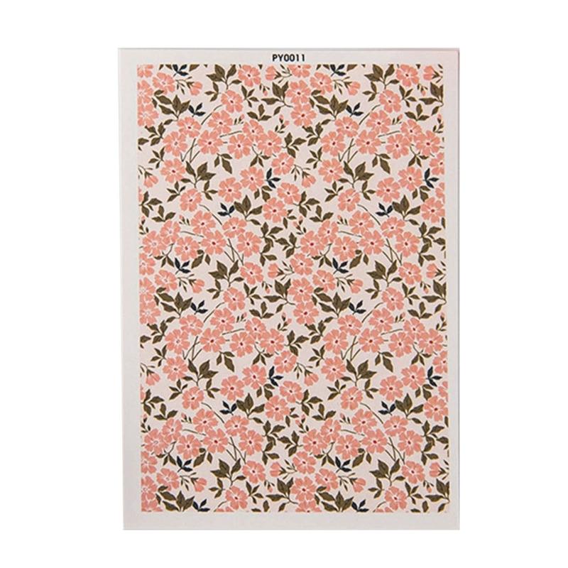 Clay Water Transfer Paper for DIY Clay Earring Jewelry, Floral Clay Transfer Sheet Flower Paper for Pottery Enamel Decal
