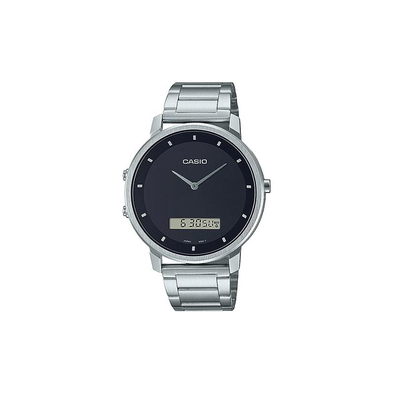

Casio STANDARD series classic, simple, exquisite and fashionable, quartz movement, stainless steel strap, Japanese and Korean watch, MTP-B200D-1E чёрный
