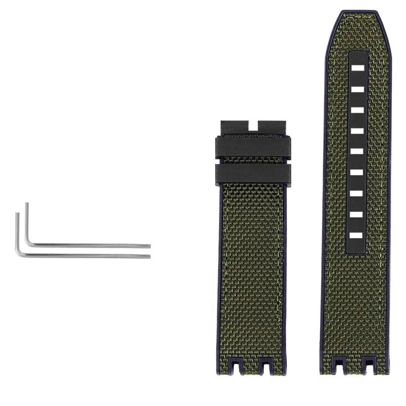 For Tissot 1853 men's T115.427A Nylon Rubber Strap T115417A Replacement Watch Bands Racing Series Watche Accessories