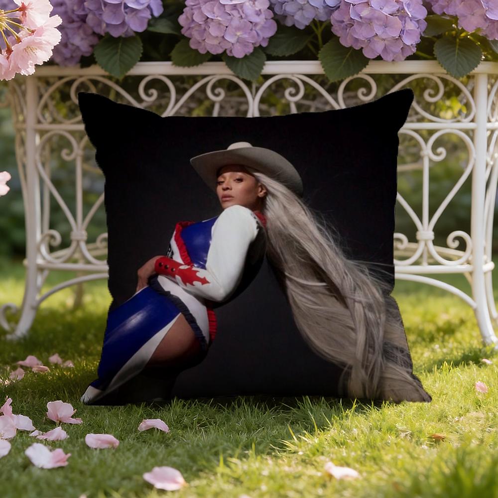Singer B-Beyonce C-Cowboy Cushion Cover Home & Car Dual-Scene Pillow Cover: Reversible for Premium Comfort