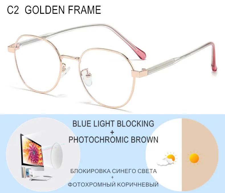 Prescription Myopia Glasses Sphere Custom -0.5 To -10 Men Women Photochromic Or Blue Light Blocking Lenses Cylinder Custom F613