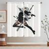Nier Automata Window Blinds Kitchen Curtains Blackout Curtain Rods Tentacles Living Room Curtain for Children's Room Blind Curls
