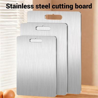 316 Stainless Steel Panel and Chopping Board Kitchen Household Thickened Double Sided Cutting Board Block Kneading Dough Board