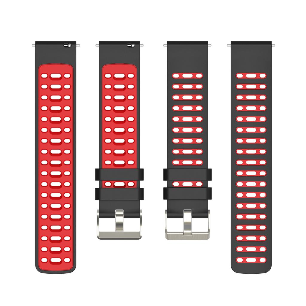 18mm Silicone Band for Huawei Watch GT 5 Pro 42mm/GT 5 41mm/Garmin Forerunner 265S Dual Color Watch Strap