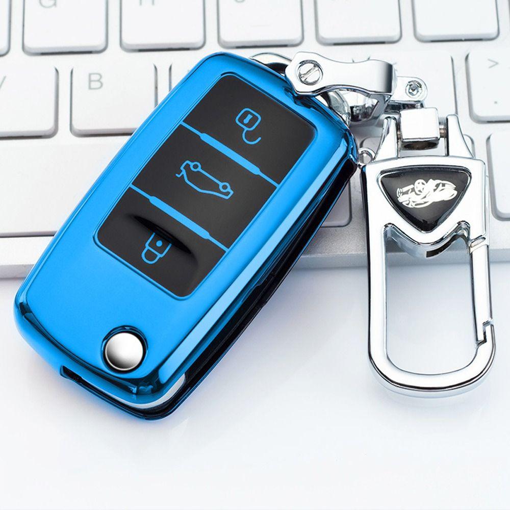 Car Key Case Cover TPU Shatter-resistant Waterproof for VW Volkswagen Polo Tiguan Passat B5 B6 B7 Golf 4 5 6 MK6 Jetta Lavida