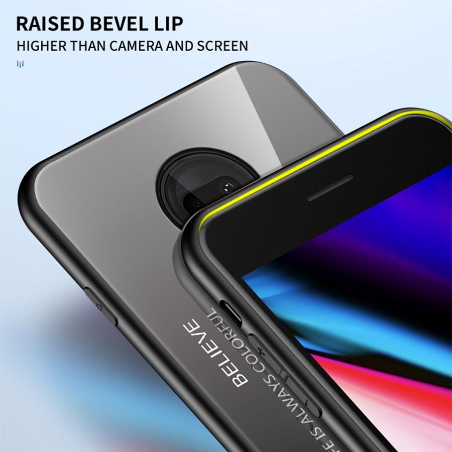 Custodia in Vetro Temperato Sfumata alla Moda Per Motorola Edge 30 Ultra 40 Neo 50 Pro 60 Fusion Moto G05 G15 G24 G85 G04 E14 G35 5G Cover Posteriore Colorata per Telefono