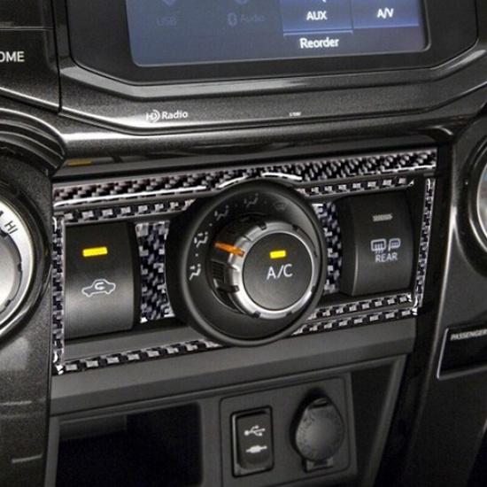 For Toyota 4Runner 2010- Air Conditioner Switch Panel Cover Carbon Fiber