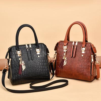 Luxury Design Alligator Handbags Big Capacity PU Leather Tassel Crossbody Shoulder Bags For Women Messenger Ladies Shoulder Bag