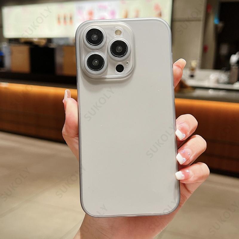 Solid Color Ultra Thin Matte Phone Case For iPhone 17 Pro Max 17 Air 16 15 14 13 Transparent Cover Coque