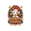 2027 Happy Christmas Decoration Sheep Window Decals Christmas Window Stickers Shopping Mall Showcase Festive Decor