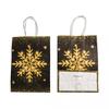 Set of 12 Elegant Reusable Kraft Paper Bags for Your Holiday S and Treats