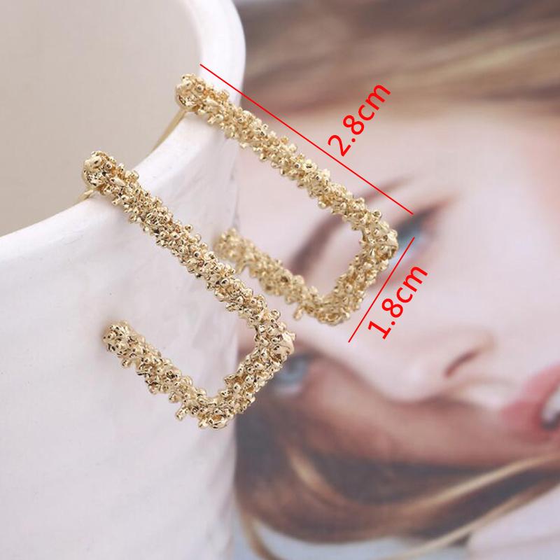 New Square Long Hanging Earrings for Women Colorful Enamel Geometric Statement Dangle Earrings Girls Drop Earrings pendientes