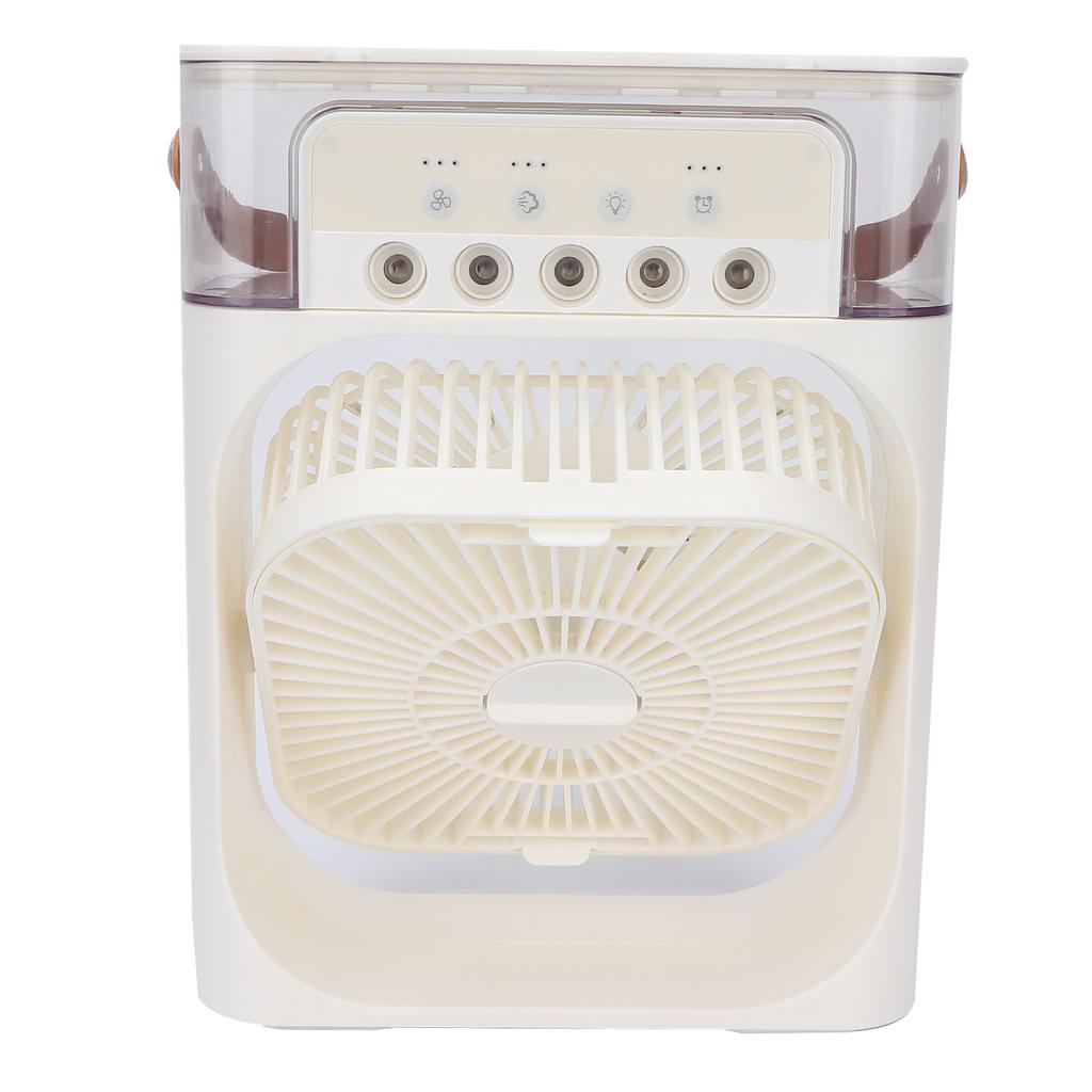 Portable Air Conditioner Fan Plastic Misting Humidifier Fan Rechargeable Desktop Air Cooler White