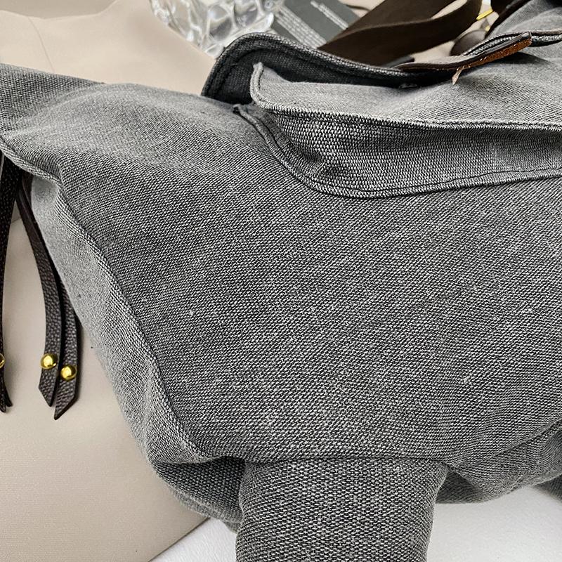 Niche Design Casual Women's Bag Fashionable Retro Large-capacity Canvas Bag Ins Creative Shoulder Crossbody
