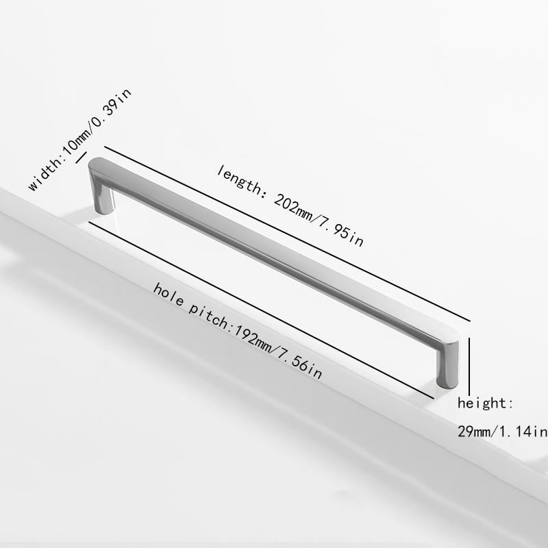 glossy gold silver black and white nickel cabinet door handles, kitchen cabinet drawers, wardrobe aluminum alloy
