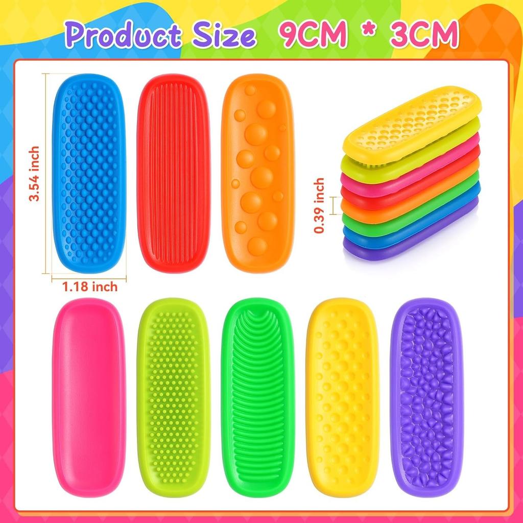 Sensory Fidget Toys for Kids Adults 8 Pack Sensory Strips for Autism ADHD and Anxiety Relief Fidgets Calm Strips Desk Toys