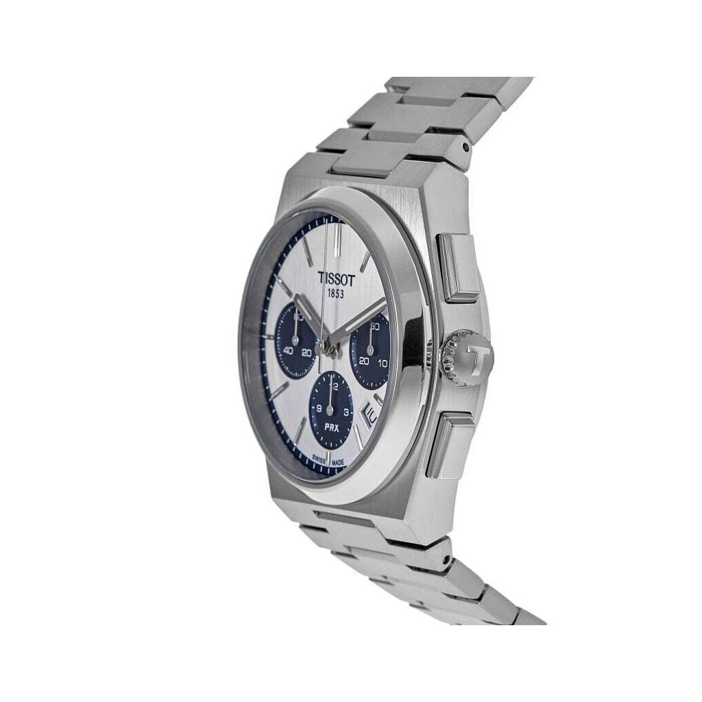 Tissot PRX T-Classic Chronograph White Dial Automatic T137.427.11.011.01 100M Men's Watch