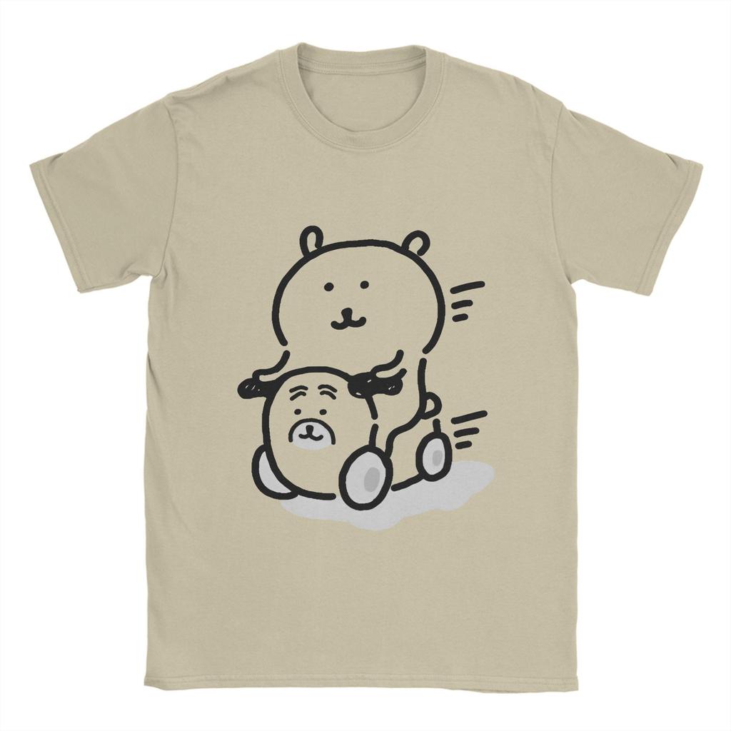 Koszulka z misiem żartownisiem Plaża Bawełna 100% Bawełniane Koszulki Dla Mężczyzn Nowość Codzienna Koszulka Krótki Rękaw Y2K Zabawne Góry