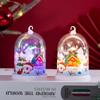 Luminous Christmas Snow Globes Lamp Glowing Diy Craft Xmas Decoration Night Light Battery Operated Atmosphere
