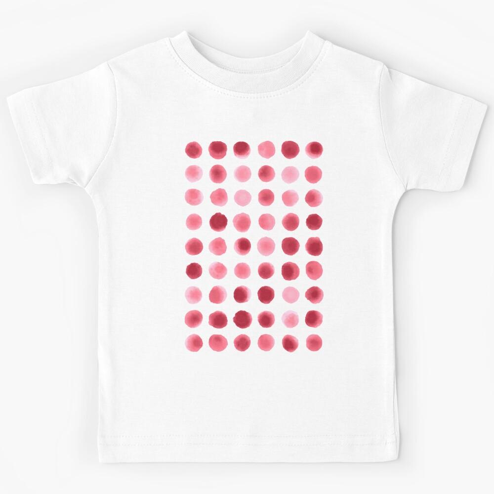 Watercolor Dots - Red Kids T-Shirt 150