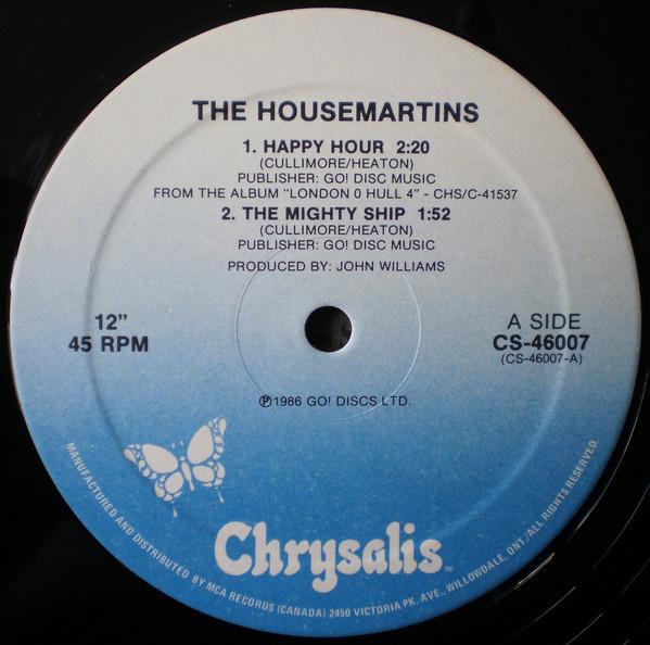 12inch Record HOUSEMARTINS Happy Hour CS46007 Chrysalis 1986 Canada Rock Used