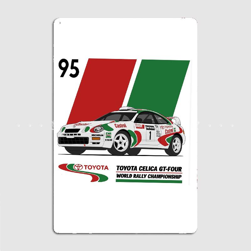 

Celica GT Four Раллийный Автомобиль Суперкар Ретро Металлический Постер Знак Клубная Фреска Индивидуальный Настенный Декор Жестяная Табличка Декор Комнаты Домашний Декор 20x30cm（7.8x11.8inch）