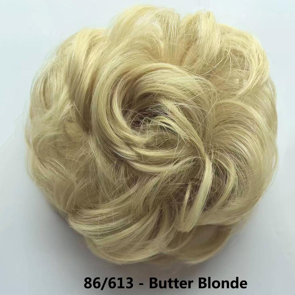 Elastici per Capelli Moda Europei e Americani - Elastici Morbidi e Spettinati per Donne, Accessori per Chignon e Parrucche, Stile Fiore a Bocciolo