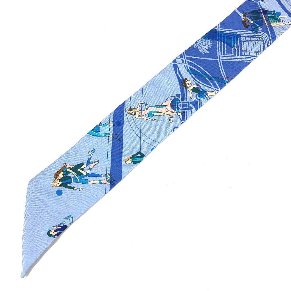 HERMES Twilly Twilly Bandeau Scarf Accessories Scarf silk Light Blue Based