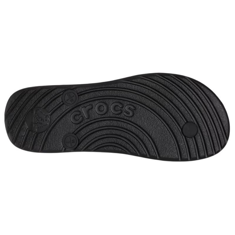 Crocs Round Toe Open Toe Non-Slip Flip Flops Unisex Footwear Black 210089-001