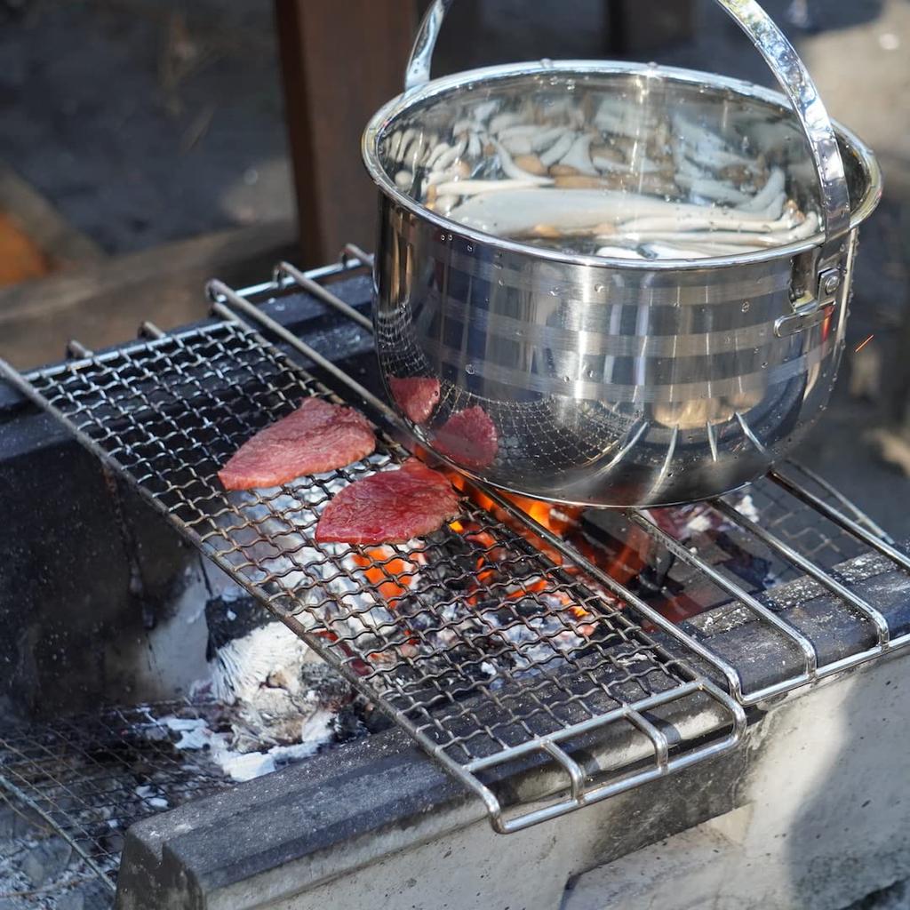 NANGGEAR Camping Lagerfeuerrost 360mm Lagerfeuergrill Rotor Ami Typ (Nanko-Ausrüstung) 11311-M (MTG-JM)