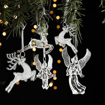 Christmas Creative Decoration Xmas Tree Pendant Christmas Party Hanging Clear Acrylic Accessories