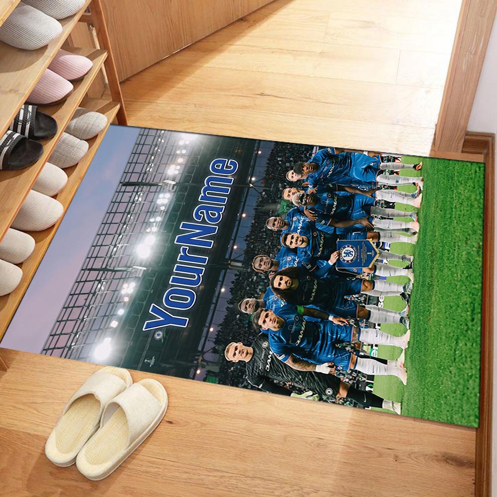 Chelsea Personalized Text Area Rug Design for Bedrooms Foyer Kitchen Living Rooms Anti-slip Rug Anime Office Decor Best for Christmas