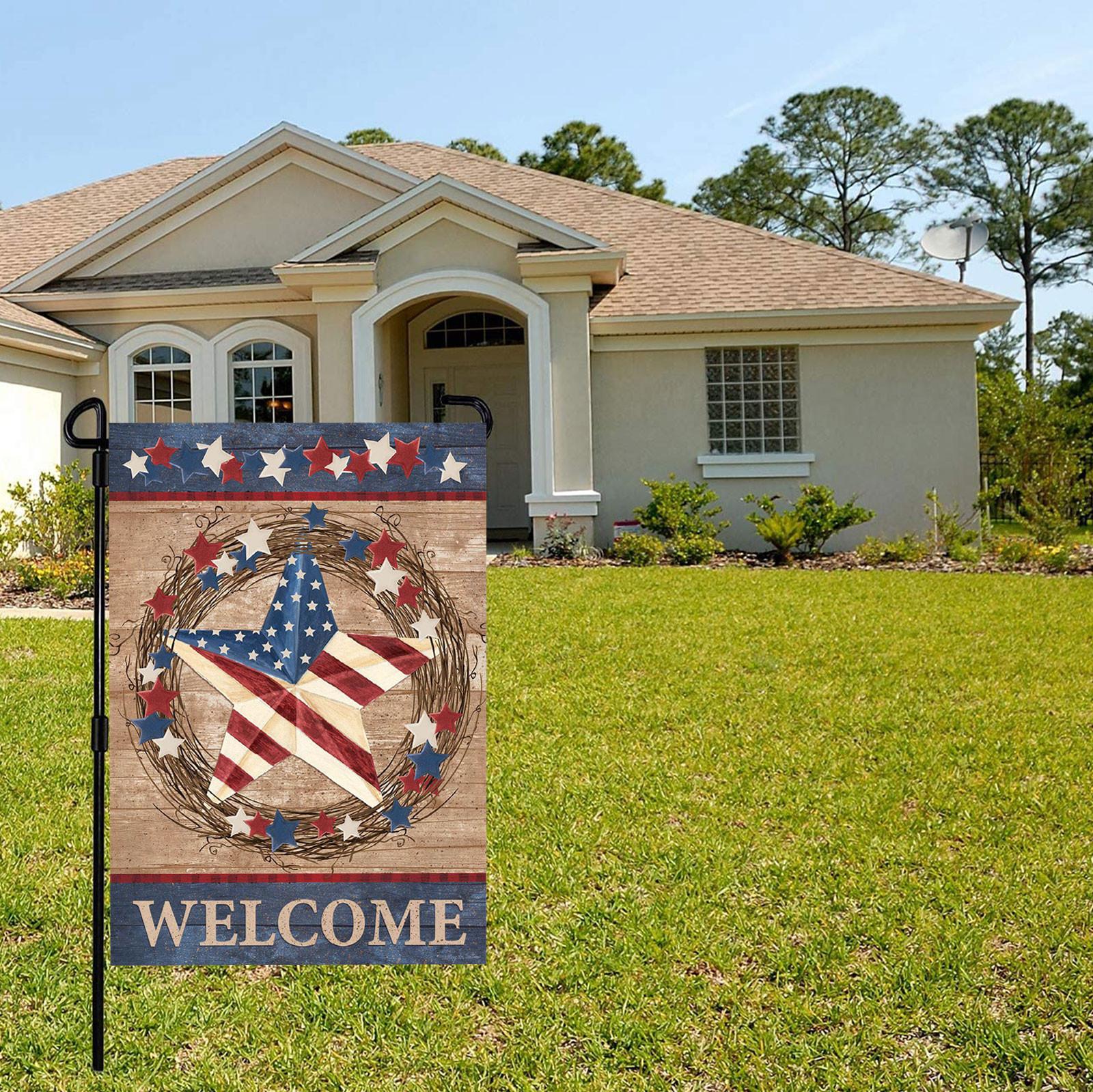 

Welcome Summer Garden Flag Floral Basket 12.18in One Size