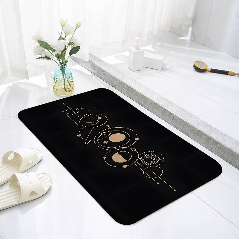 Moon Phases Light Floor Mats Home Laundry Rug Carpet For Living Room Decor Lounge Area Anti-slip Foot Mat Entrance Doormat