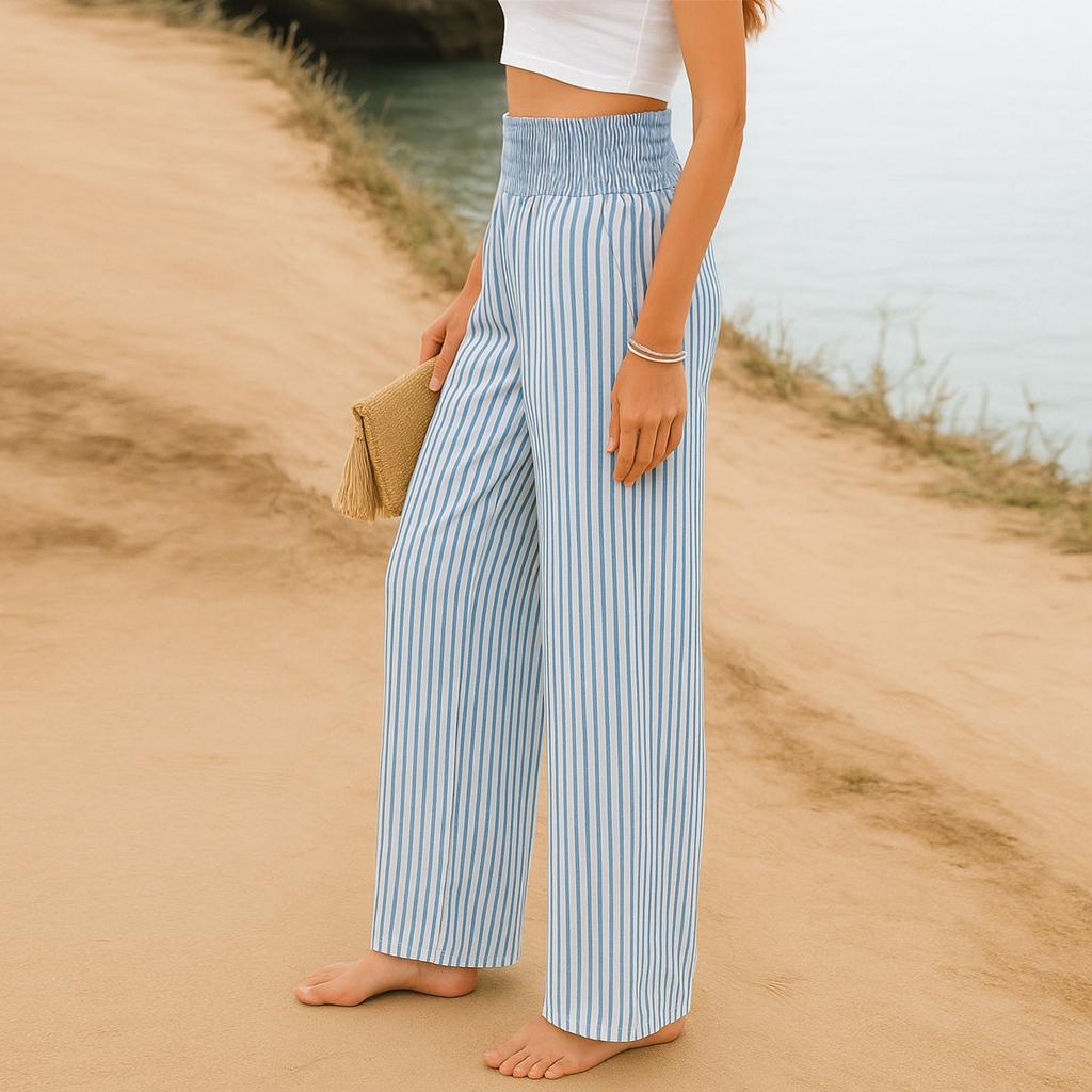 Pantaloni casual de damă, largi, moale, de culoare uni, pantaloni largi, lungi, cu talie înaltă, pantaloni drepti