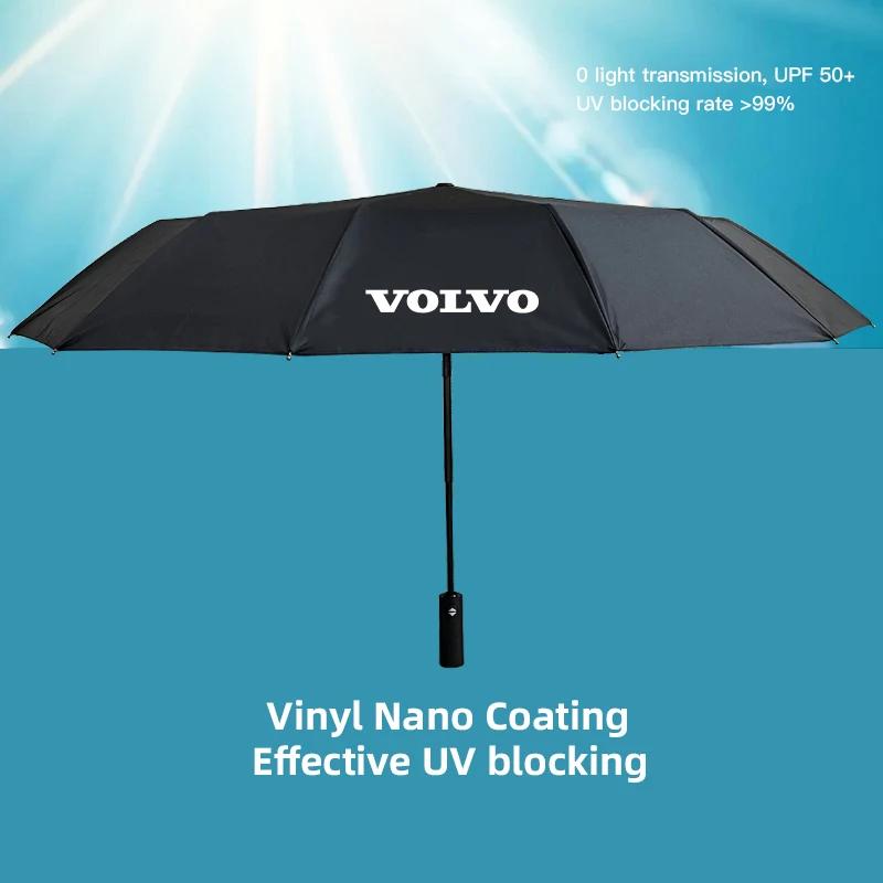 Samochodowy Automatyczny Parasol Przenośny Składany Z Logo Volvo Akcesoria Do Volvo XC60 XC90 V40 V60 S60 V50 V90 S80 EX90 S80L EM90 EX30