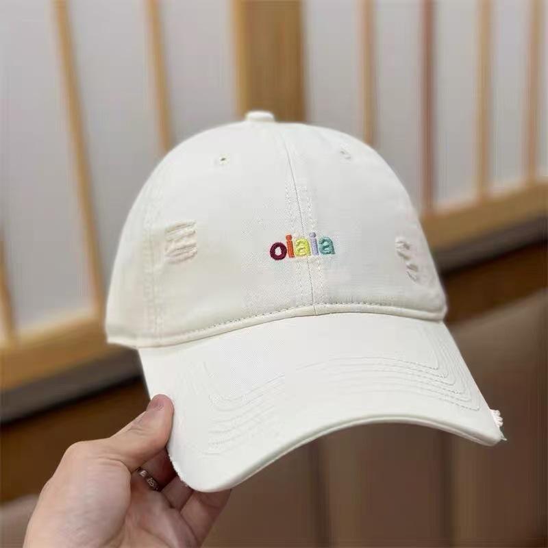 Spring And Summer Color Letter Embroidery Baseball Cap Female Face Small Cap Male Tide High Quality