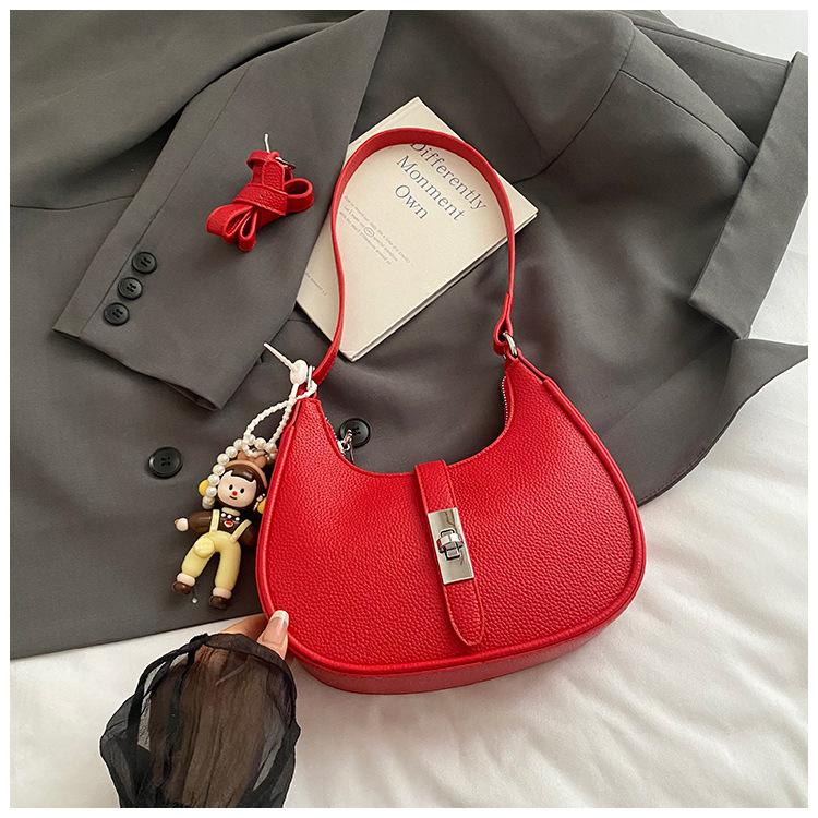 Simple Casual Daily Shoulder Bag Women's 2025 Summer New High-end Texture Messenger Dumpling Bag
