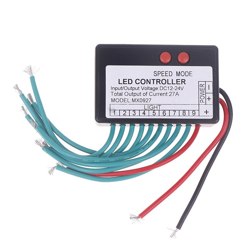 12V-24V 4Ch 9Ch Single Color Led Strip Light Controller Jump Water Burst Flash Horse Sign Luminous Word Exposed Light Box Switch