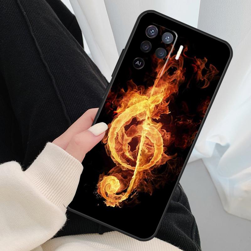 Musikanmerkung Musikalische Violinschlüssel Hülle Für Oppo A17 A57 A77 A40 A78 A54 A74 A94 A76 A16 A96 A18 A60 A80 A38 A58 A98 A15 A5 Pro