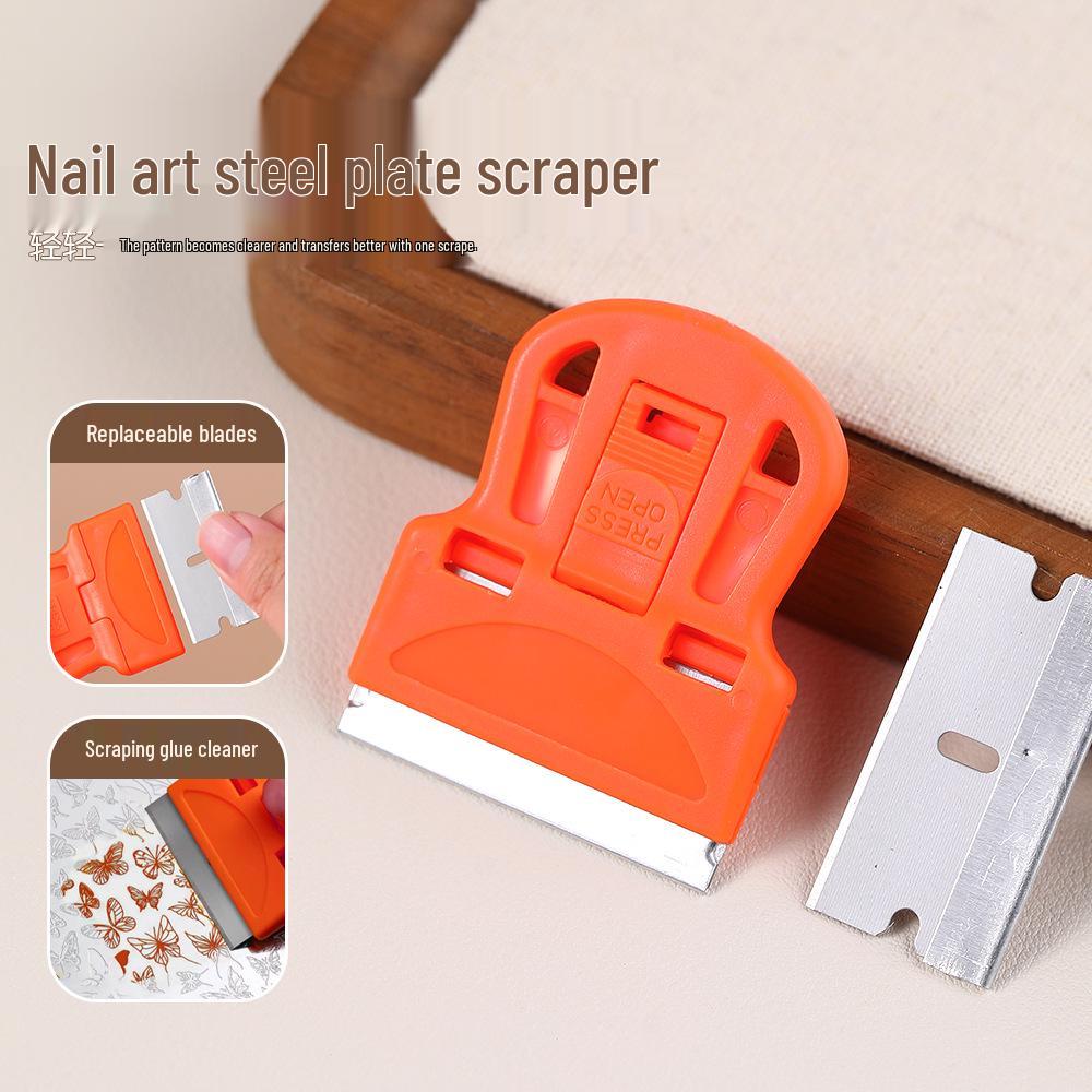 

KaSi Nail Art Stamping Plate & Scraper Kit - Salon Tool for Transfer, Cleaning, Glue Removal