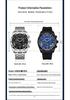 Sanda Men's Waterproof Business Watch - Steel Band, Luminous, with Small Seconds and Simple Calendar.