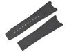 King Watch Parts Compatible with Bell Ross BR05 Black Rubber Strap with Aftermarket [Import Original] & AUTO/BR05 GMT, Stripes, 24mm,